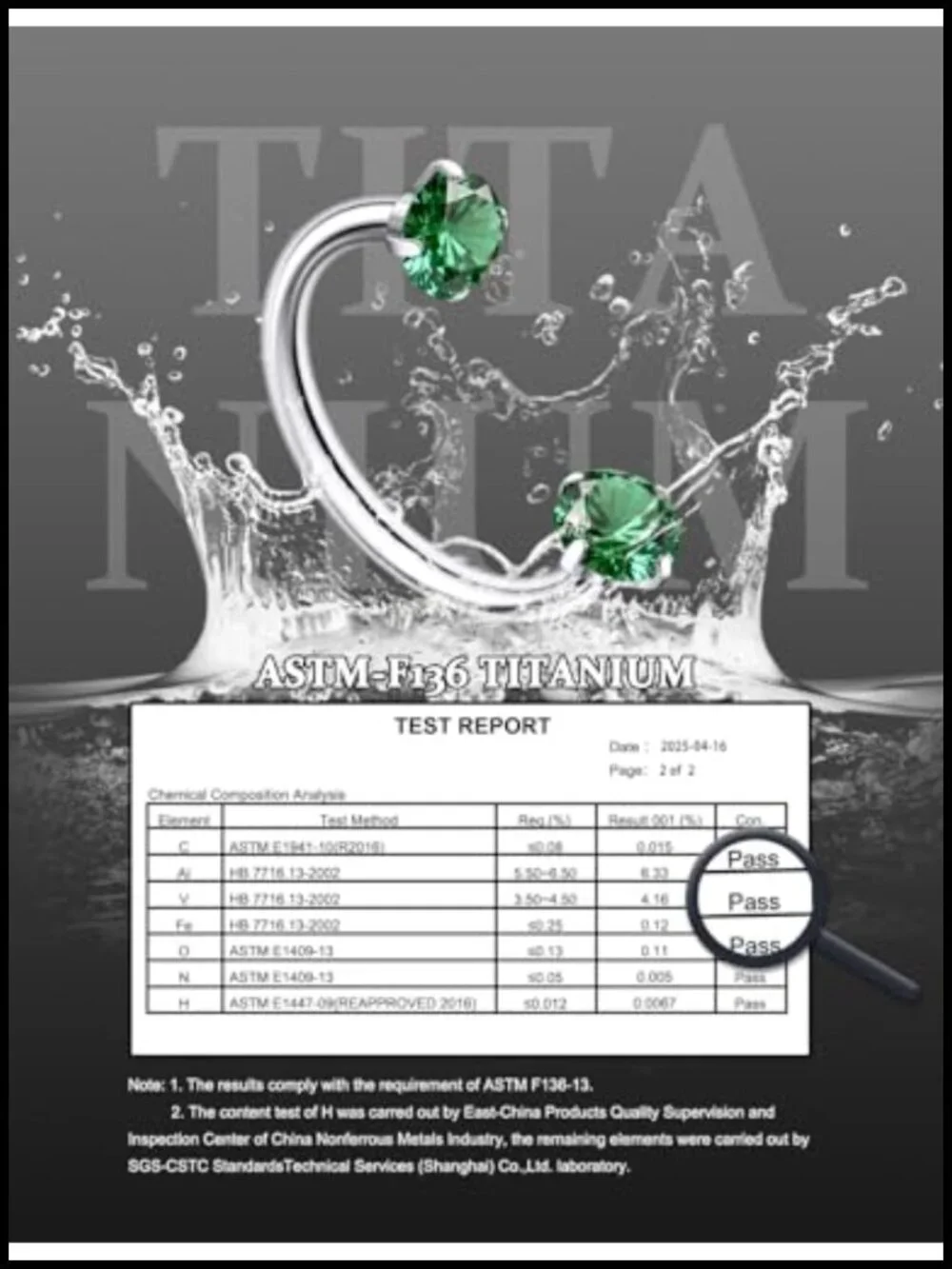 ASTM F136 Titanium Septum Nose Ring Hoop Piercing Jewelry Set Internal Thread CZ